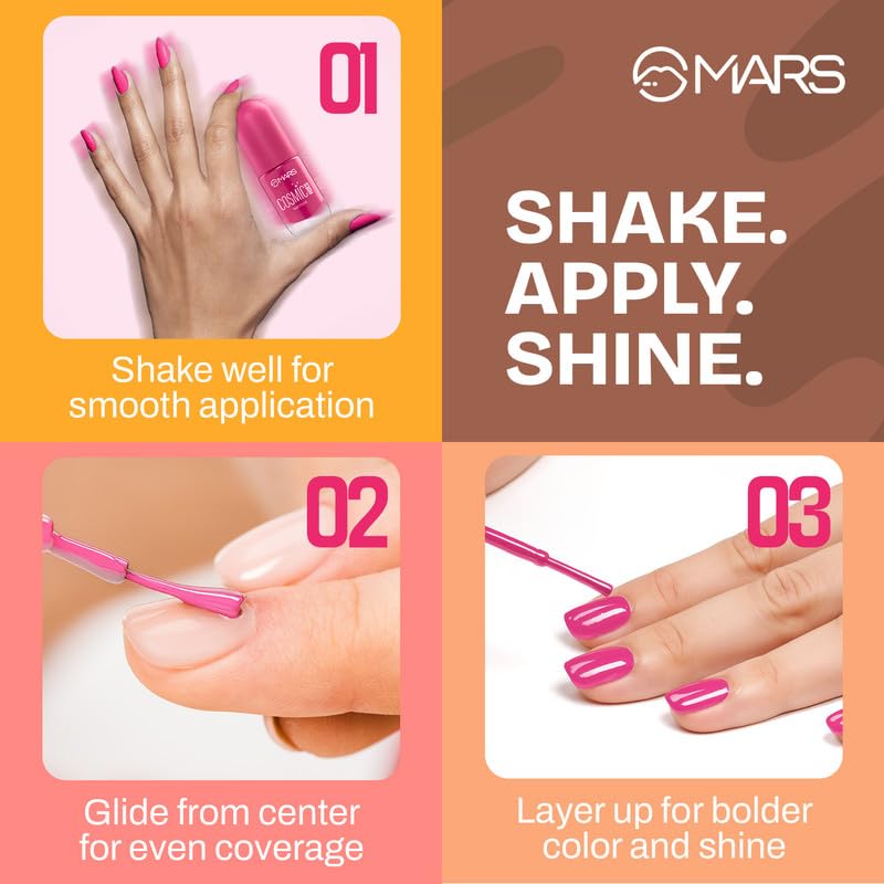 Image of MARS Cosmic Hue Nail Paint (10.0 ml) (58-UMBRA) | Intense Color | Ultra-Glossy Shine | Long-Lasting & Chip-Resistant | Non-Sticky | Quick-Drying Formula