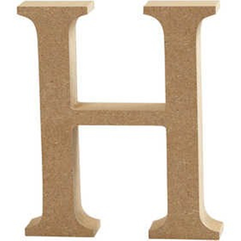 Crafty Capers Letter H 13Cm Large Wooden Mdf Letter Shape To Decorate - H | Wood Shapes For Crafts