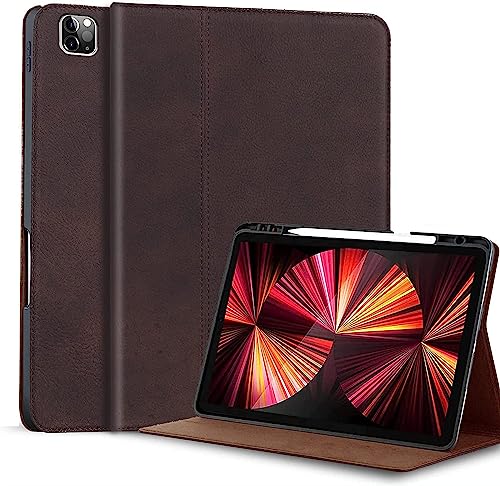 Étui en cuir véritable iPad Pro 11 Pouces Gexmil avec stand et veille automatique