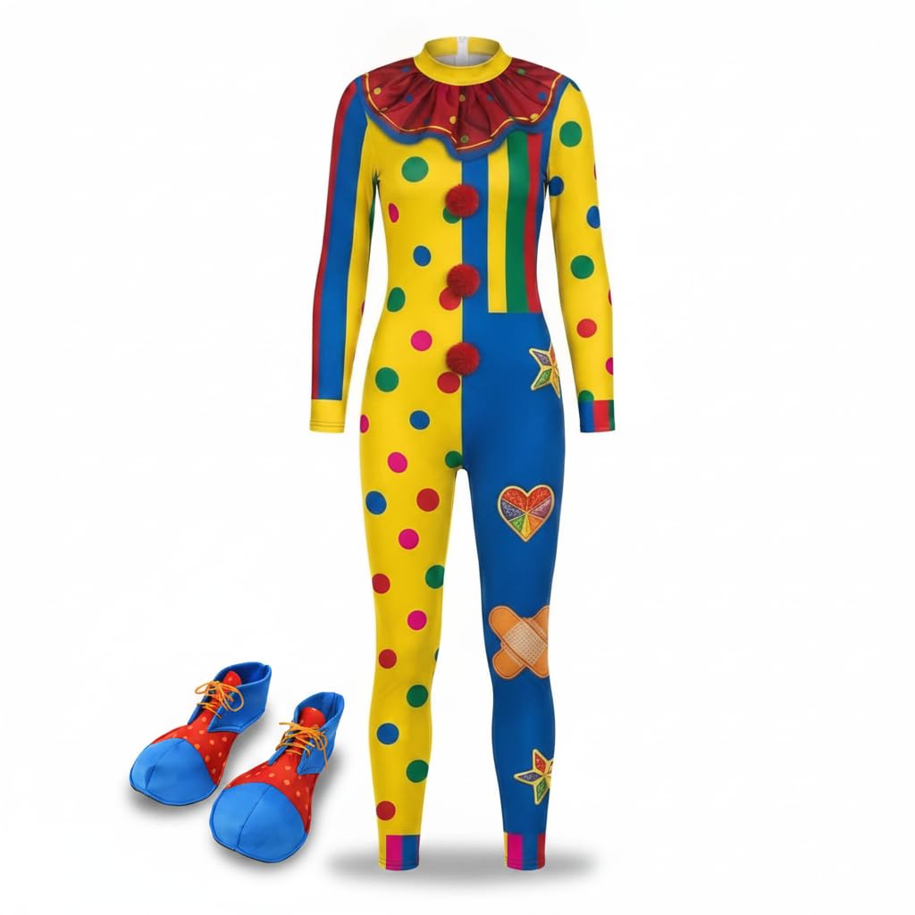 Scarpe Da Clown Arcobaleni Carnevale Unisex Adulti Decorazioni per Feste di Natale Travestimenti Travestimenti Divertenti Accessori per Costumi Tuta a