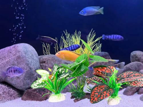 Image of Reptile Artificial Plants 3PCS Terrarium Plants Aquarium Plants Decorations for Amphibian Habitat Decor
