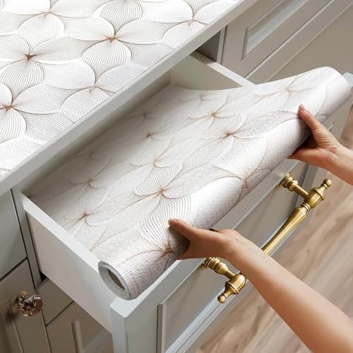 Quttisay Shelf Liner for Cabinets Non Adhesive Drawer Liner 23.6in x 10ft