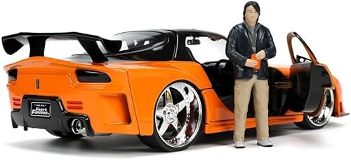 Miniatura 6 de Jada Toys Auto fundido a presión Fast  Furious 124 1995 Mazda RX-7 de cuerpo ancho con figura fundida a presión de 275 pulgadas de Han juguetes para