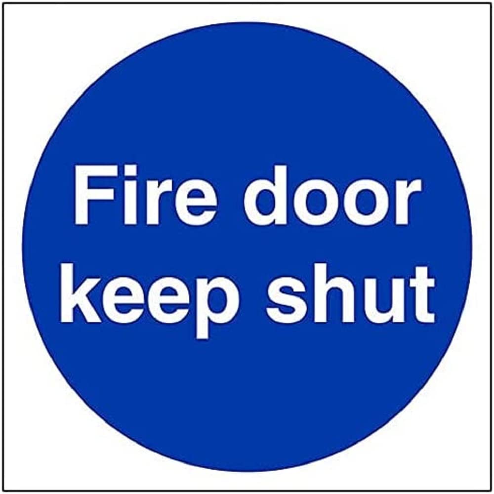 V Safety Fire Door & Mandatory- Fire Door Keep Shut - 100 X 100mm