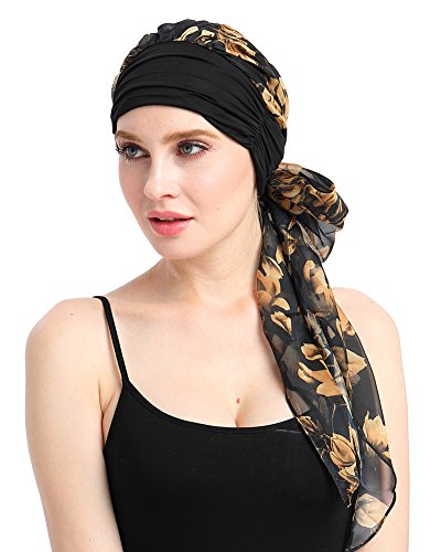 FocusCare Chemo Turban Pre-Tied HeadWrap Scarves Cancer Headwear