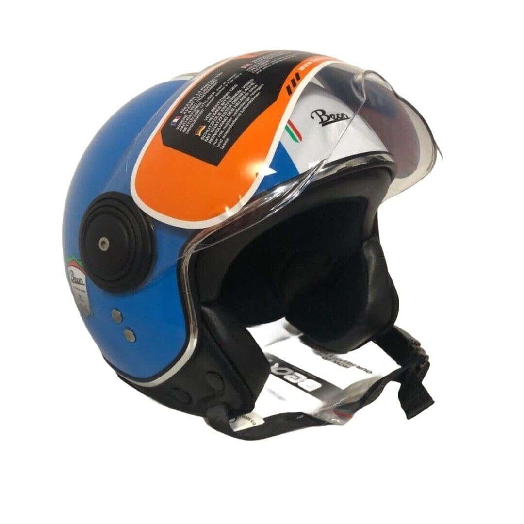 Open Space ABS - Visera redonda azul / blanco - L