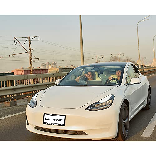 Ofloral I'd Rather Be Flying Aluminum Alloy License Plate Frame Two Airplanes Pattern White Applicable To Us Standard Car Metal Car Tag Frame Front License Plate Cover Holder For Women Men(1 Pack) #TOP2