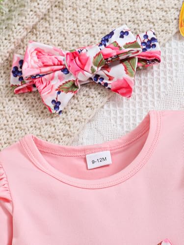 Image of Doresbebe Baby Girl Clothes Toddler Girl Outfits Infant Girl Summer Clothes for Girl Ruffle Shirt Pants+Cute Headband 3PCS