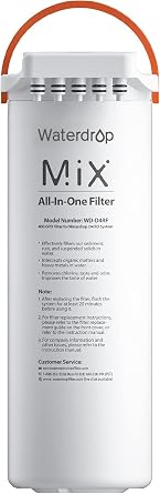Waterdrop D4RF Filter, Replacement for D4 RO System, 1-Year Lifetime