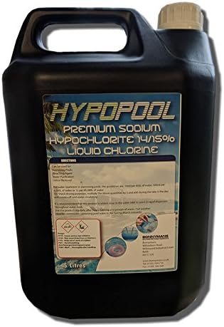 HYPOPOOL - Liquid Chlorine - Pool Sanitiser - Shock Treatment - 5 Litres