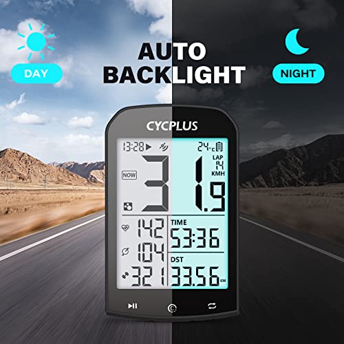 Cycplus GPS Fahrradcomputer kabellos mit LCD-Bildschirm