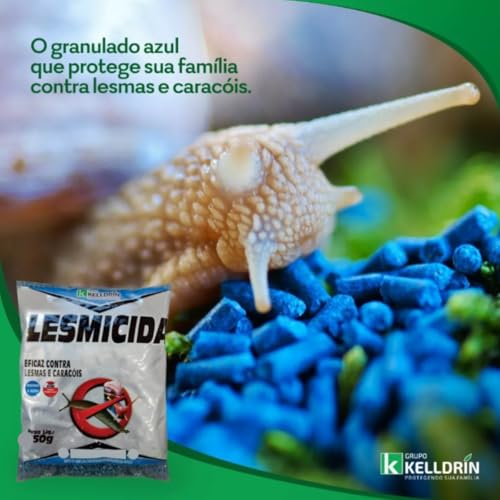 Kit 5 Lesmicida Elimina Lesmas Caramujos Isca Granulada com Atrativo Resistente à Água