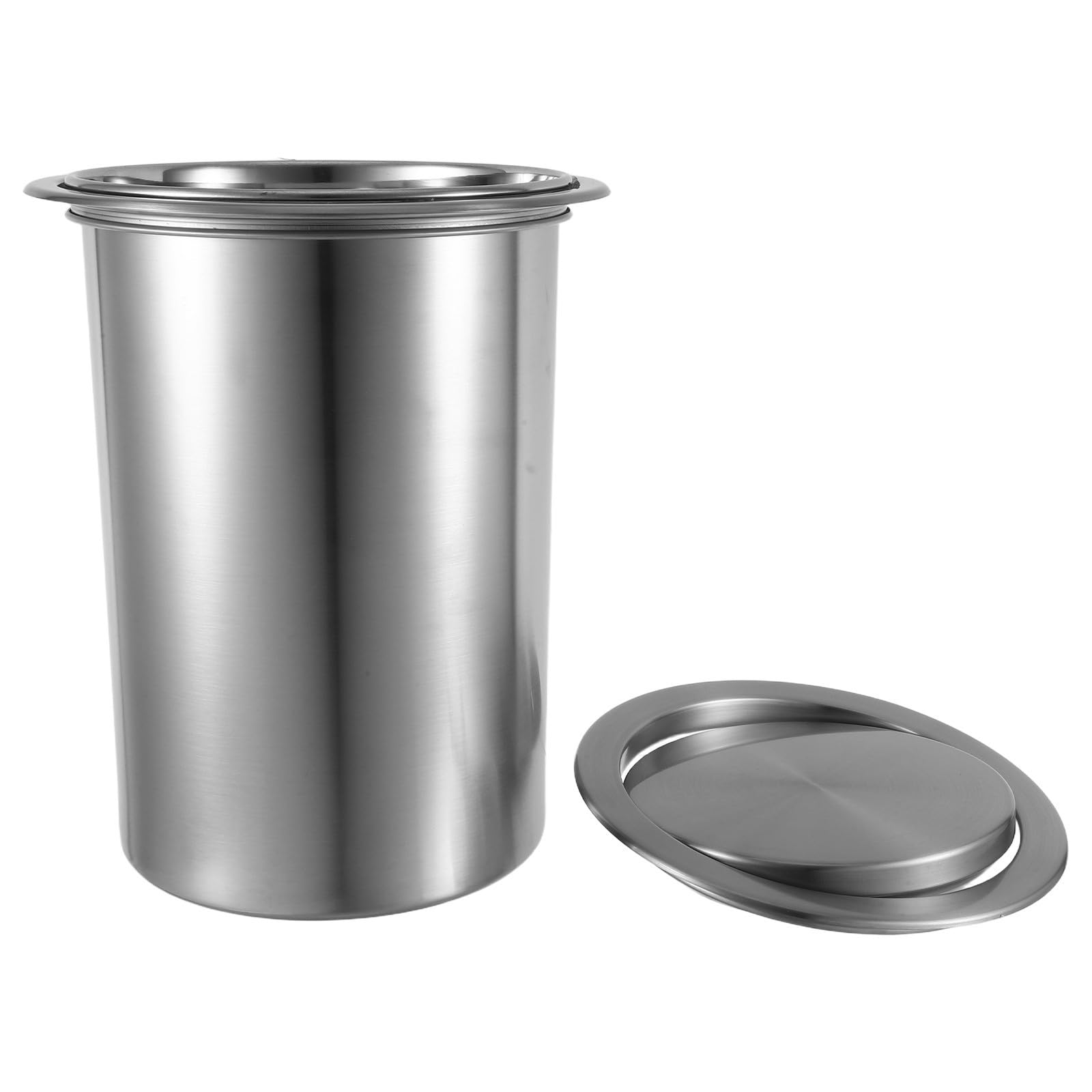 MAGICLULU Juego de Botes de Basura para Cocina con Diseño Integrado de Acero Inoxidable, Tapa Abatible y Estructura Robusta para Restaurantes y Cocinas Comerciales