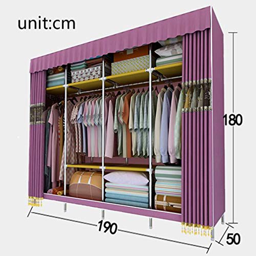 Armario portátil de tela grande para organizar ropa en el dormitorio 6