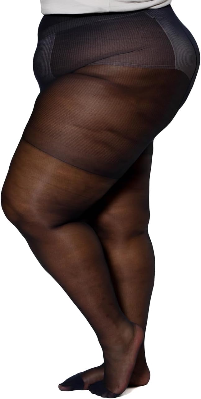 Silky Toes Plus Size Pantyhose for Women Soft Sheer Queen Tights - Image 2