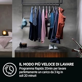 AEG Lavatrice LR7FG84B4 Serie 7000 ProSteam – Carica Frontale, 8 kg, Classe A, 1400 giri, Tecnologia PreciseWash, MixLoad 69min, Programma Hygiene, Display LCD Touch, Bianco