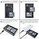 DSTE 2PCS LI-50B(1650mAh/3.7V) Batterie + Dual USB Ladegerät Compatible für Olympus Stylus 9000,9010,SP-800UZ,SP-810UZ,SZ-15,SZ-20,SZ-30MR,SP-720UZ,iHS SZ-16,PENTAX D-Li92,DB-100 Kamera