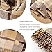 zero season Wool Plaid Scarf for Women & Men Warm Winter Shawl Blanket Wrap, Soft Large Checkered Scarves for Cold Weather, Cozy Oversized Fashion Accessory Khaki