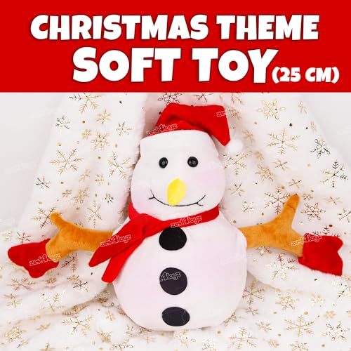 Image of Zest 4 Toyz Christmas Santa Snowman Plush Toy Santa Claus Stuffed Doll Animal Christmas Decoration Set Xmas Home Party Favors Decor for Boy Girl (Size 25cm) Pack of 1