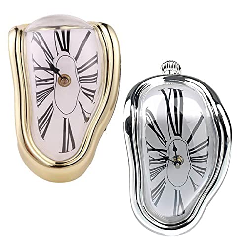 Camidy Relógio de derretimento, relógio Salvador Dali para decoração decorativa de casa, escritório,