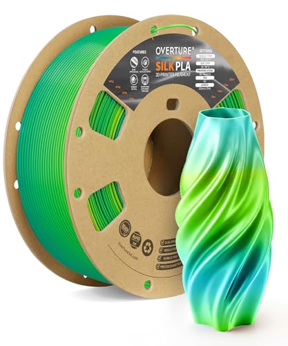 Filament OVERTURE PLA Zielony Tęczowy Jedwabny (GREEN RAINBOW SILK)