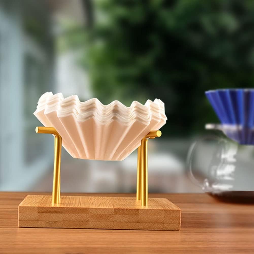 Wooden Acrylic V60 Filter Paper Racks Hand Drip Coffee Filtering Storage Machine Bracket Accessories