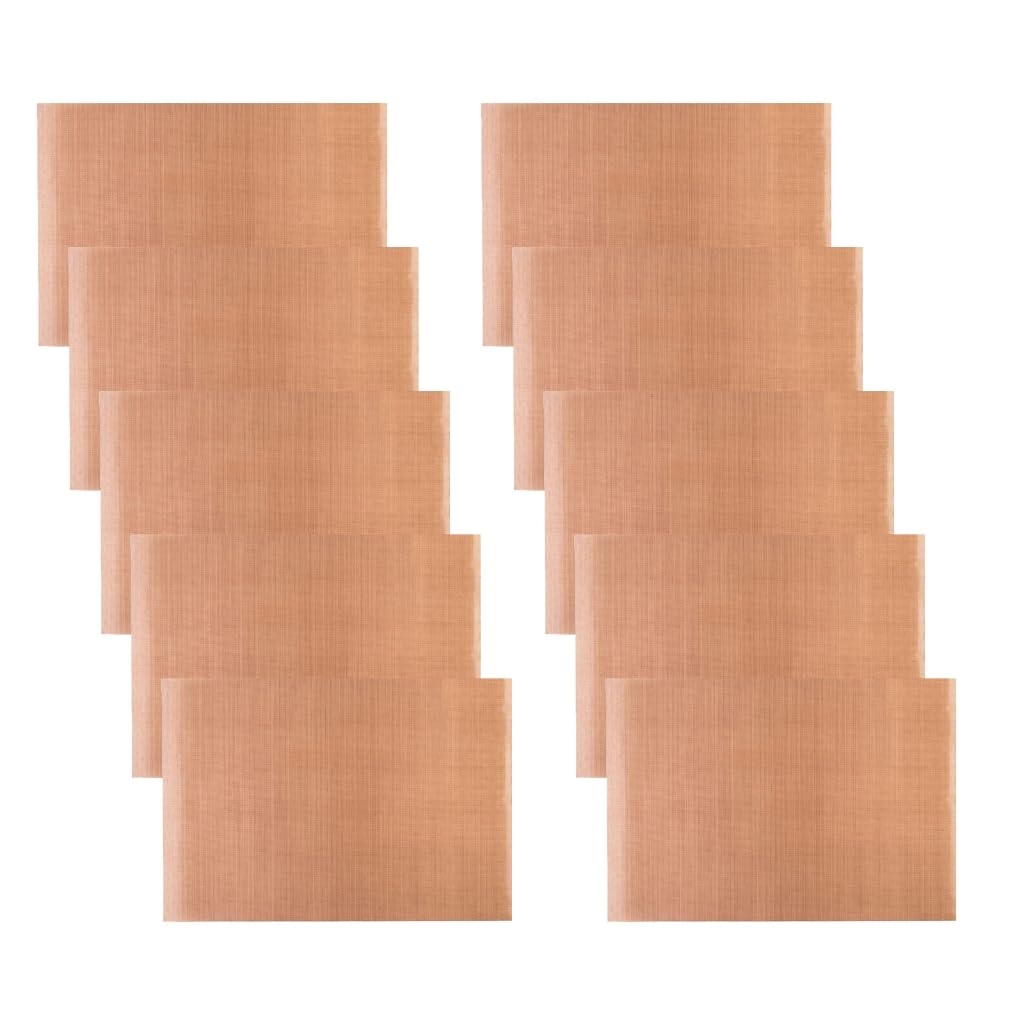 Paquete de 10 alfombrillas versátiles para hornear, resistentes a altas temperaturas, a prueba de aceite, revestimiento antiadherente, bandeja de papel para hornear para el hogar