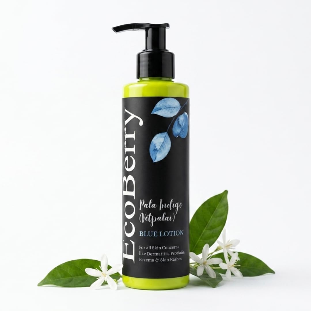 EcoBerry Pala Indigo Blue Lotion for Dry Skin Rashes Itching | Calms Itching & Irritation, Shea Butter & Licorice, Nourishes Dry Skin-image-25