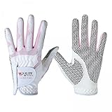 B Baosity 2X 1 Paar Damen Golf Leistung Linke & Rechte Finger Handschuh für Golf Training Verbessern Sie Den Griff, Dehnbar,
