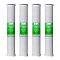 iSpring FC25X4 High Capacity 20” x 2.5” Water Filter Replacement Cartridges - CTO Carbon Block - Fits WCB32C, WCB32O & RCB3P - Pack of 4