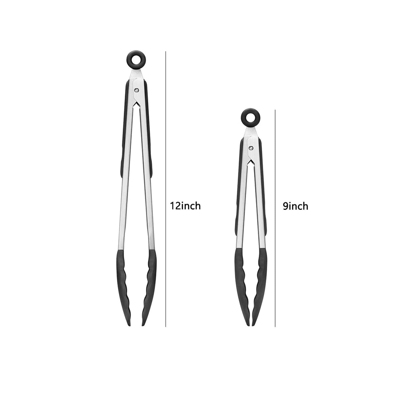 MRKU Clip per Sacchetti per Alimenti, pinze in Silicone per Barbecue, grigliate, Insalata, Pane, pinze da Cucina antiaderenti con Blocco Integrato