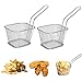 Cestello per Friggere,Taxually Mini Cestelli per Friggitrice Porta Patatine Fritte Cestello Patatine Fritte in Acciaio Indossidabile Cestino per Casa Bar e Ristoranti(Argento)