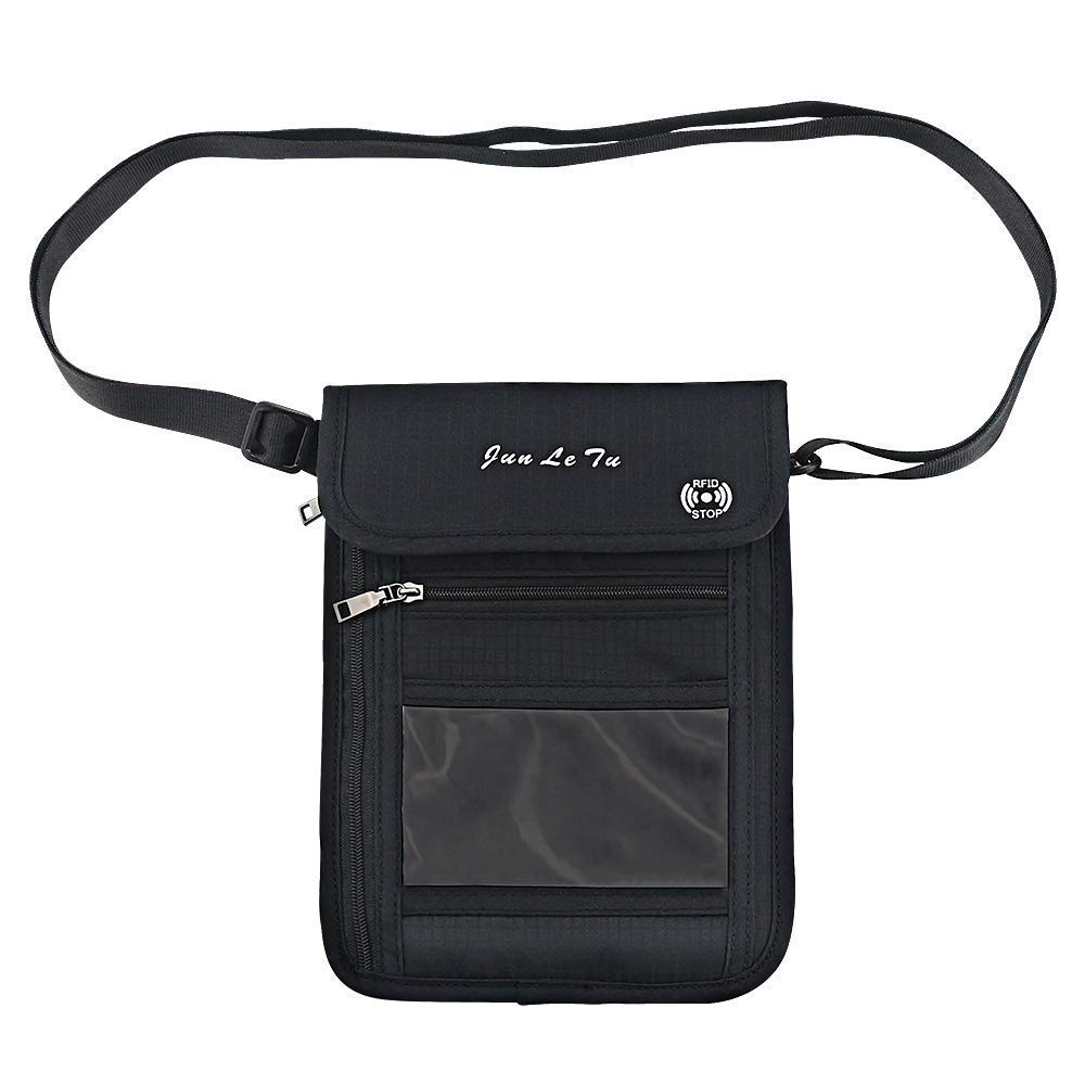 1 Pc porte-passeport pliable croix corps RFID cou passeport carte de