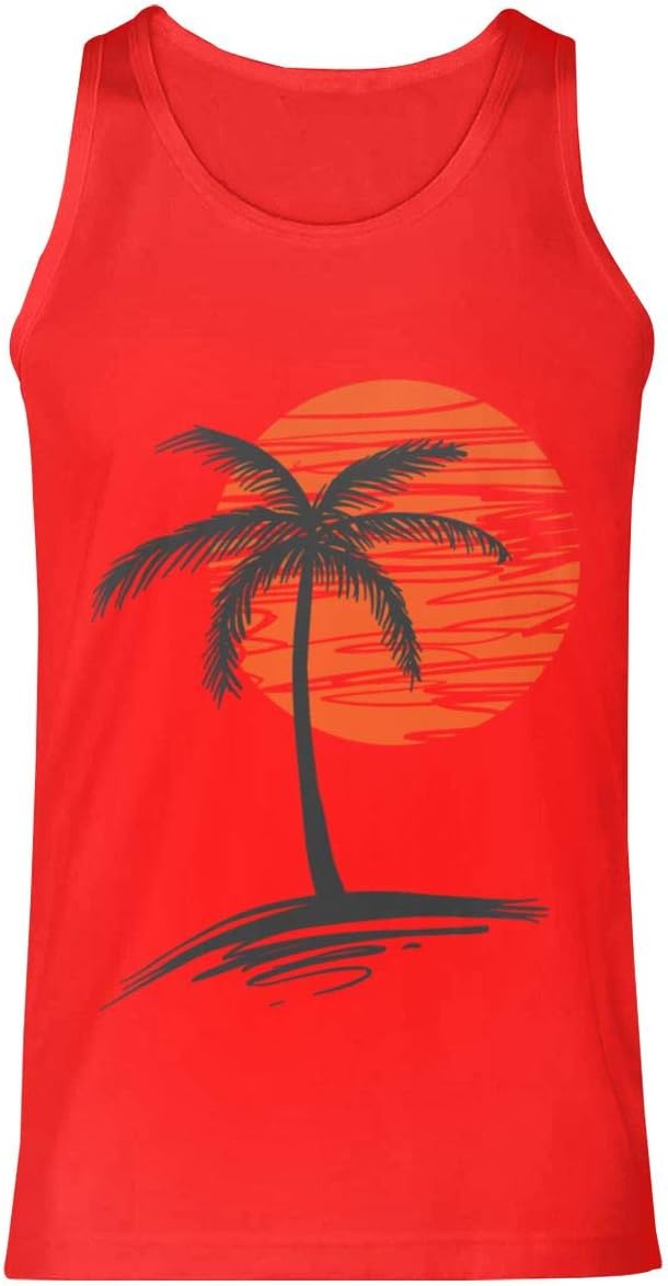Palm Tree Men's Fitness Tanks Tops T Shirt