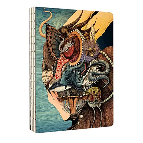 HJHJ Cuadernos Ilustración-clásico Blanco Memo Cuaderno con Espiral Bloc de Notas-Diario del planificador portátil con Forro de Papel (Art Marcador) Charcoal Sketching blocs de Notas