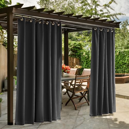 ARTPLAN Waterproof Outdoor Curtains for Patio, Premium Thick Sunproof 90%