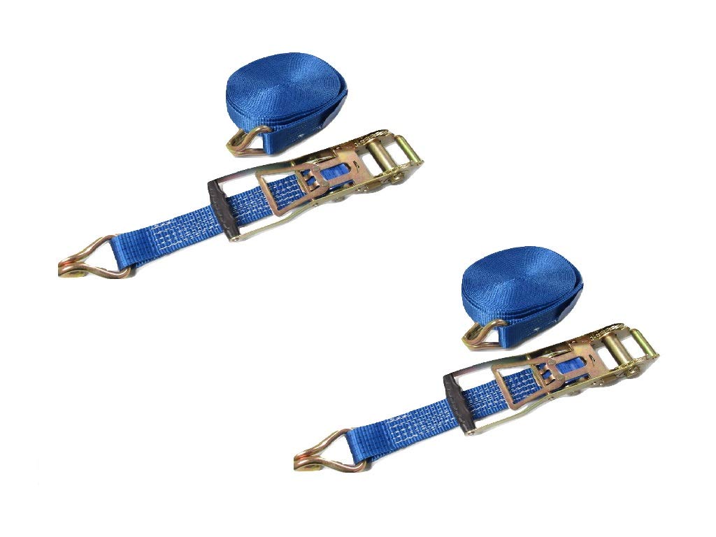 Ratchet Straps 50MM 5T 12M X2 (Ergonomic Reverse Tie Down Heavy Duty Lashing Claw J Hook)