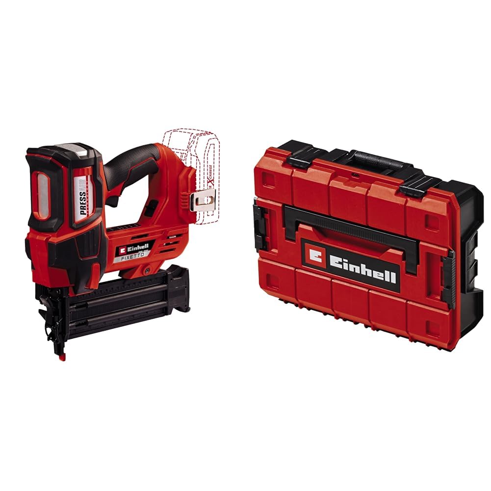 Einhell Professional Akku-Nagler FIXETTO 18/50 N Power X-Change (18V, 60 Schuss/min, max. 50 mm Nagellänge, Tiefeneinstellung, Einzel-/Serienschuss, inkl 500 Nägel, ohne Akku, inkl. Koffer)