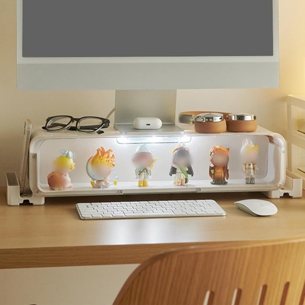Amazon.co.jp: WXQモニター台 卓上 白 引き出し ディスプレイ台 卓上