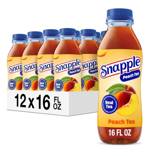 Image of Snapple Peach Tea, 16 fl oz recycled plastic bottle, Pack of 12