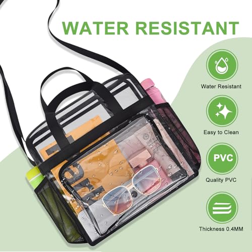 clear bag for stadium eventsclear bag tote bag with adjustable straps for work travel concerts-big front pocket