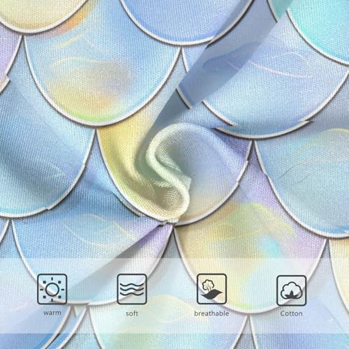 Cotton Girls Underwear Toddlers Fish Scales Pastel Blue Yellow Cute Panties Girl Personalized Briefs Undies Kids 2t3