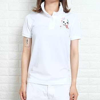 Amazon.co.jp: [BALANCEDESIGN]LadieSベロBIGスカルゴルフポロシャツ/S
