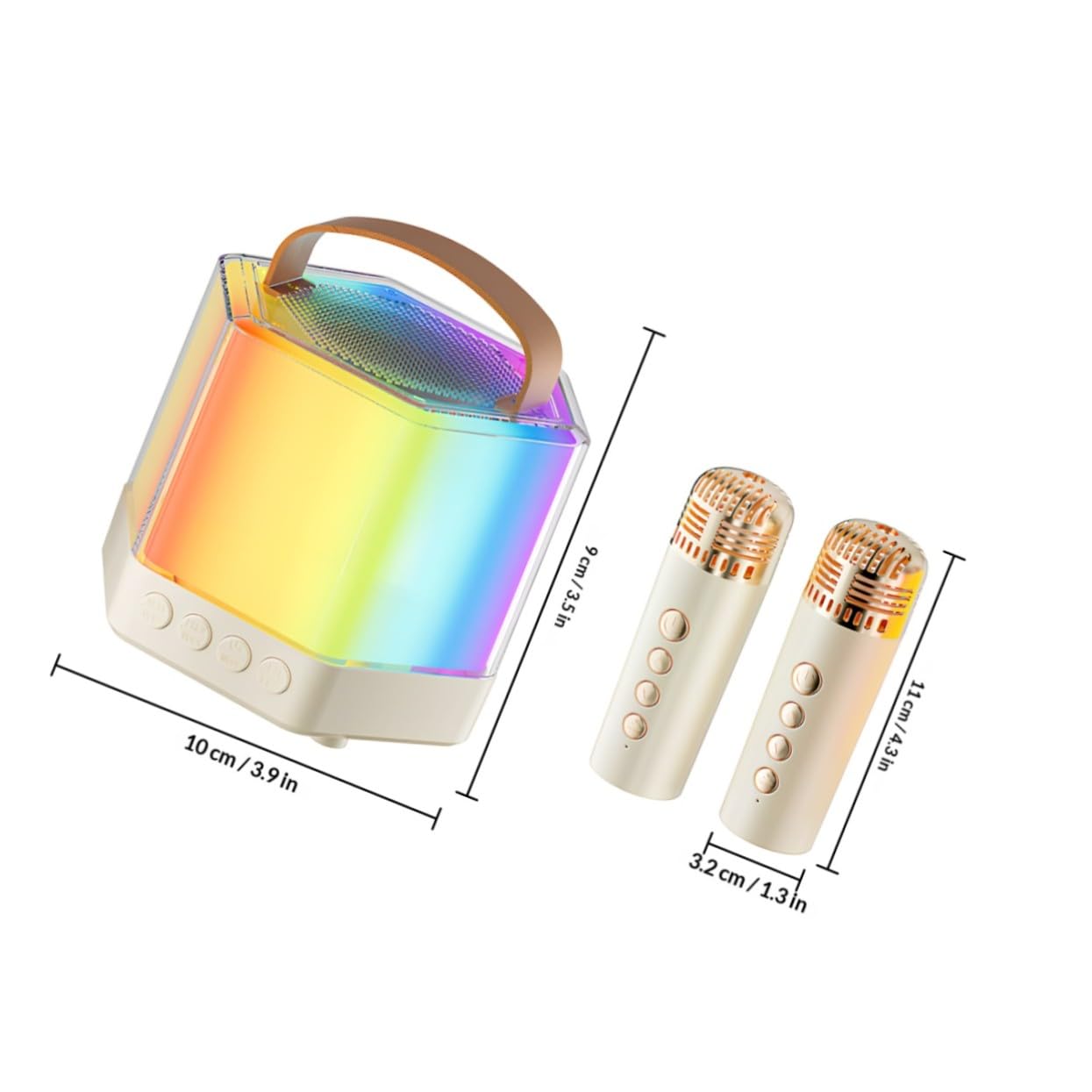 ERINGOGO Micrófonos Mini para Karaoke Portátil con Altavoz De Karaoke para Fiestas Casa y Eventos Adultos