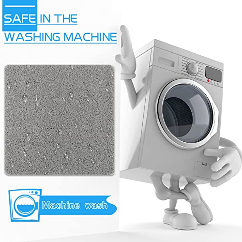 Miemiemie Non Slip Shower Mat, Soft Bathtub Mat For Textured Surface, Quick Drying Pvc Loofah Bath Mat Shower Stall Mat For Bathroom Wet Area, Without Suction Cups, 24 X 24 Inch (Grey) #TOP6