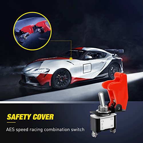 Nilight 90014E Heavy Duty Rocker Toggle Switch 12V 20A Red Cover Spst On/Off 2Pin Car Truck Boat-5 Pack, 2 Years Warranty #TOP5