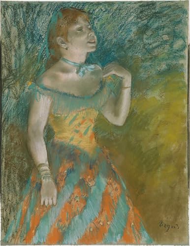Tableau Edgar Degas vert affiche vintage déco chambre et salon 60x90 cm