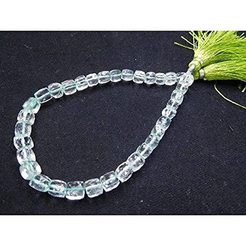 Améthyste verte naturelle cubes facettés 5mm pour création bijoux originaux