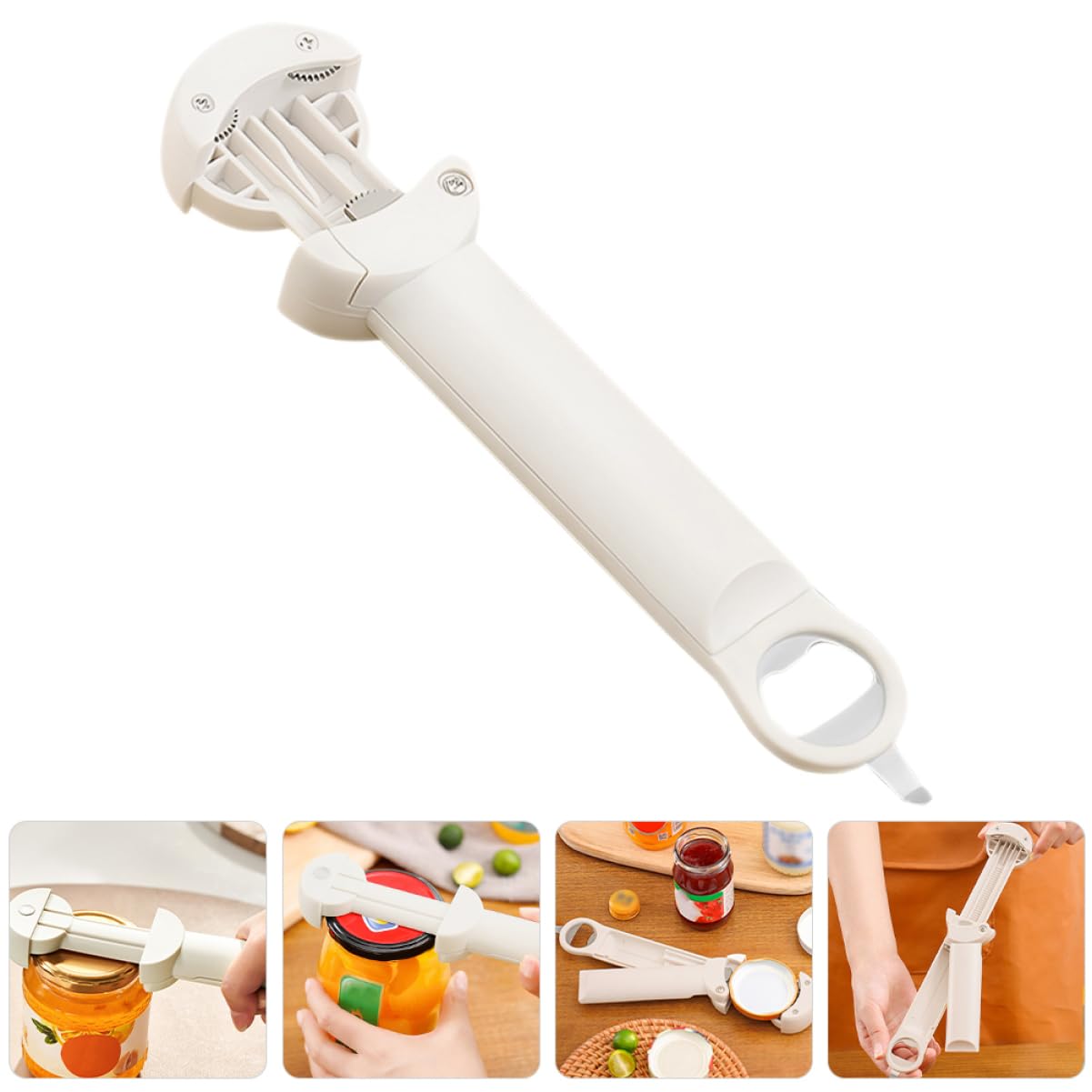 5 Piezas Abrelatas multifuncional abrebotellas abridor cerveza abridor de tapas destapador de cerveza Práctico abridor de botellas abridor de tarros de cristal acero inoxidable 201 PRETYZOOM