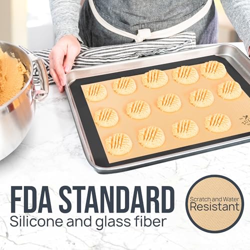 Zulay Kitchen Silicone Baking Mat Sheet - Reusable Silicone Baking Sheet - Easy & Convenient Nonstick Baking Supplies - Baking Mat For Oven - Image 6